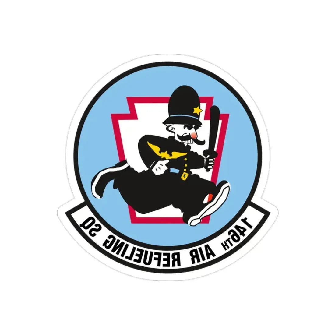 146 Air Refueling Squadron (U.S. Air Force) REVERSE PRINT Transparent Die-Cut STICKER - The Sticker Space