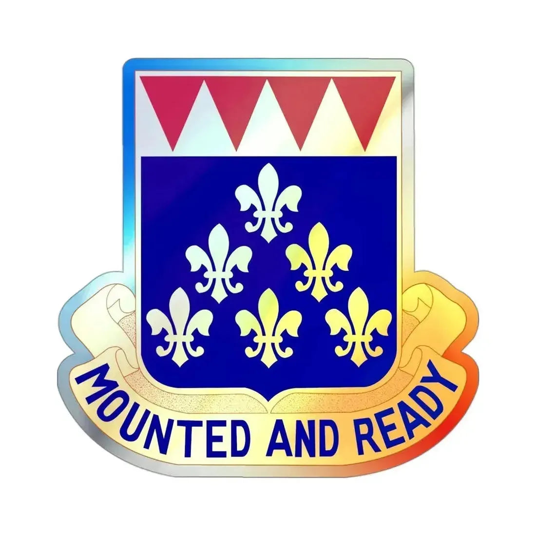 146 Cavalry Regiment (U.S. Army) Holographic STICKER Die-Cut Vinyl Decal 3 Inch Holographic - The Sticker Space