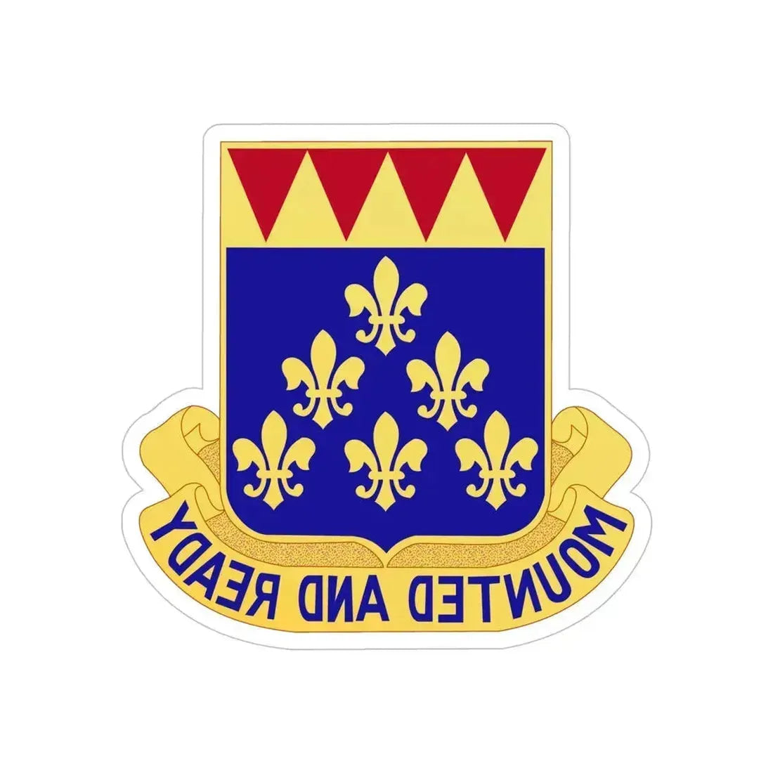146 Cavalry Regiment (U.S. Army) REVERSE PRINT Transparent Die-Cut STICKER 5 Inch Die-Cut Transparent - The Sticker Space