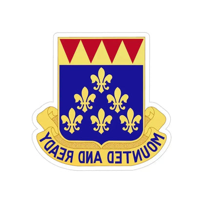 146 Cavalry Regiment (U.S. Army) REVERSE PRINT Transparent Die-Cut STICKER 5 Inch Die-Cut Transparent - The Sticker Space