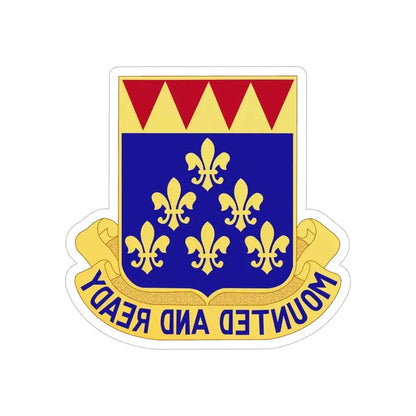 146 Cavalry Regiment (U.S. Army) REVERSE PRINT Transparent Die-Cut STICKER - The Sticker Space