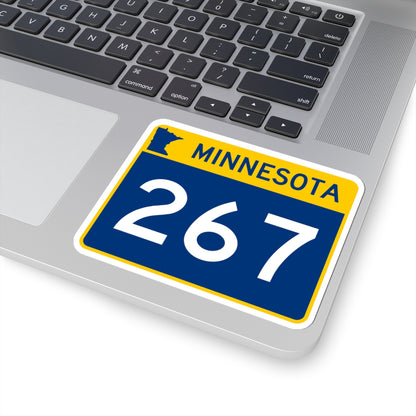 MN-267 wide (Minnesota) (Road Sign) STICKER Vinyl Kiss-Cut Decal
