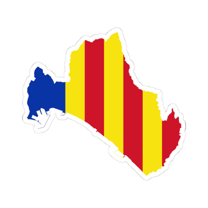 Flag map of Salerno (Italy) STICKER Vinyl Kiss-Cut Decal