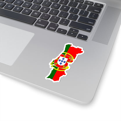 Flag map of Portugal (Portugal) STICKER Vinyl Kiss-Cut Decal