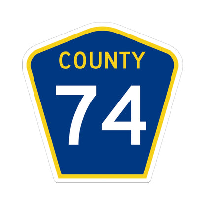 County 74 MN (Minnesota) (Road Sign) STICKER Vinyl Kiss-Cut Decal