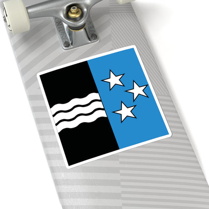 Ancien drapeau dArgovie 1803-1930 (Switzerland) STICKER Vinyl Kiss-Cut Decal