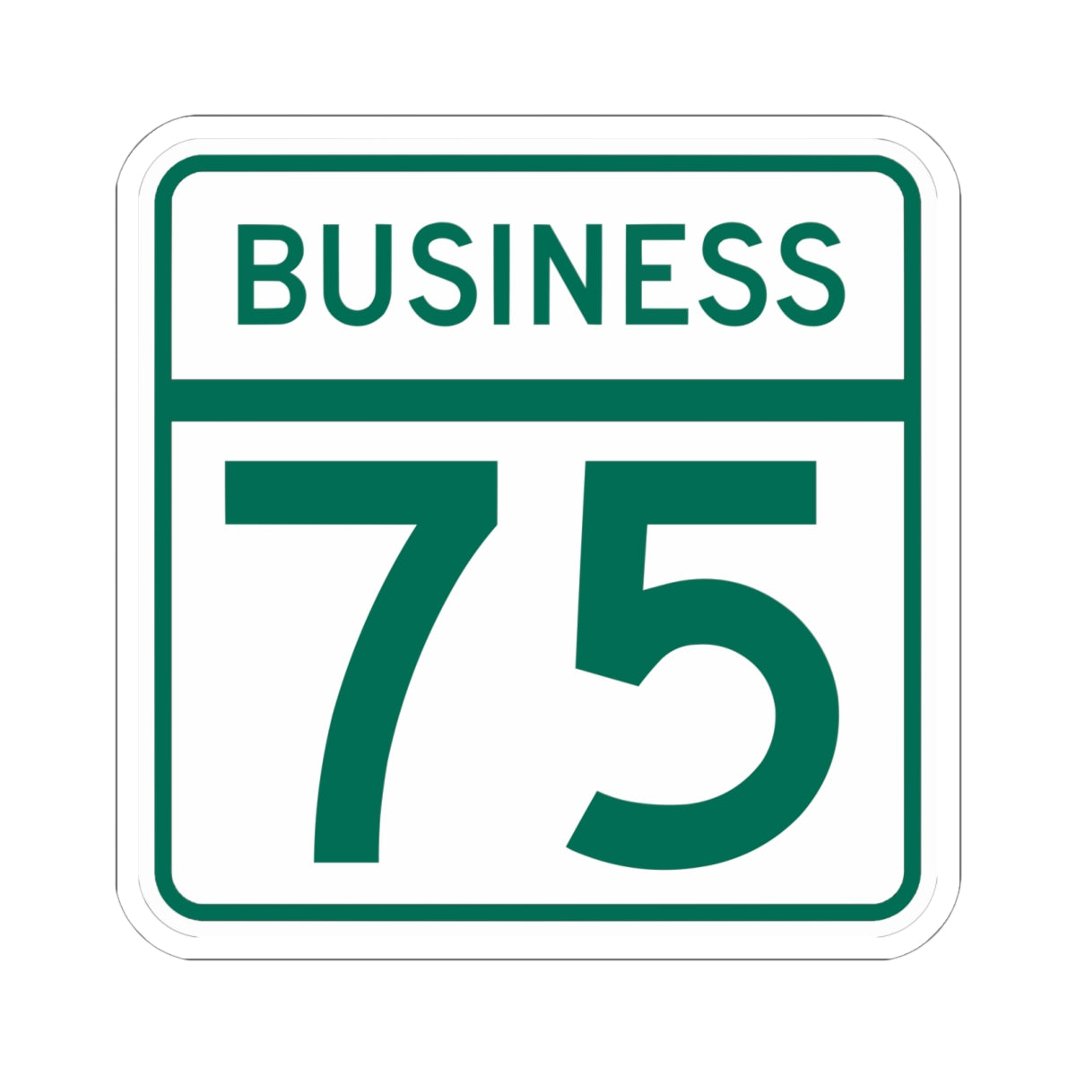 MD Route 75 Business (Maryland) (Road Sign) STICKER Vinyl Kiss-Cut Decal