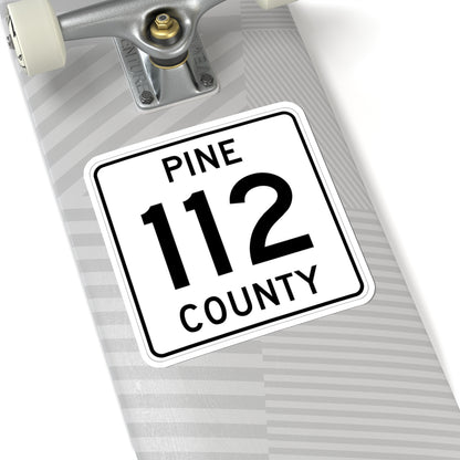 Pine County Route 112 MN (Minnesota) (Road Sign) STICKER Vinyl Kiss-Cut Decal