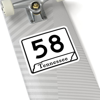 Tennessee 58 (Tennessee) (Road Sign) STICKER Vinyl Kiss-Cut Decal