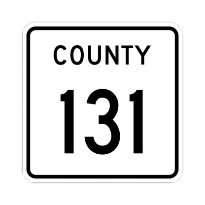 County 131 square (Minnesota) (Road Sign) STICKER Vinyl Kiss-Cut Decal