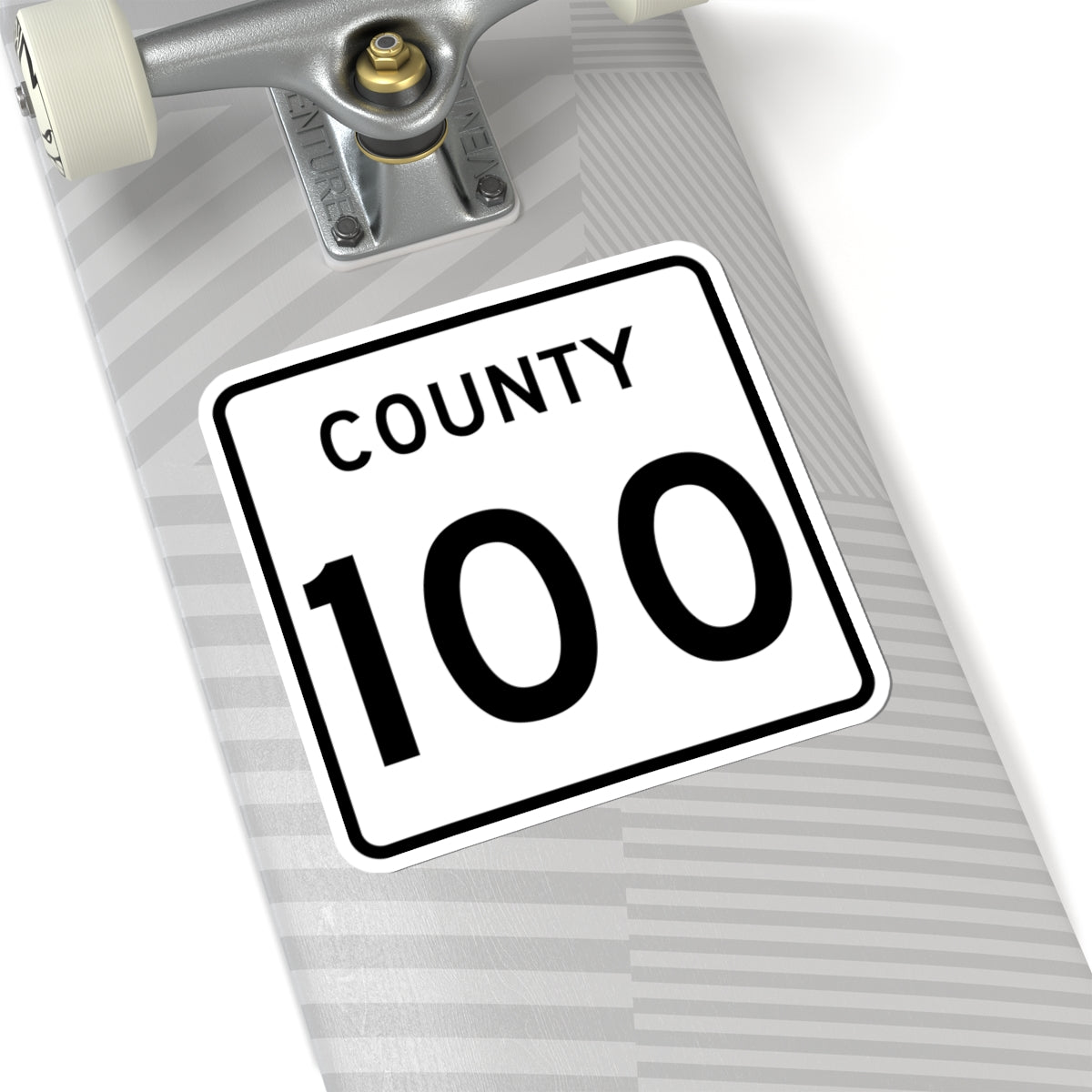 County 100 square (Minnesota) (Road Sign) STICKER Vinyl Kiss-Cut Decal