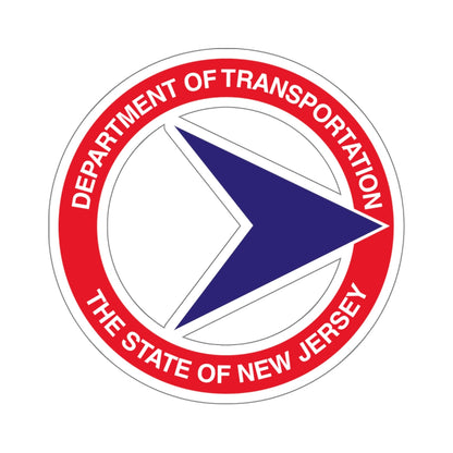 Seal of the New Jersey Department of Transportation - STICKER Vinyl Kiss-Cut Decal