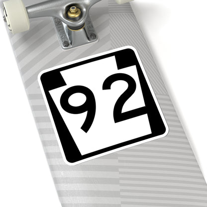 PA-92 (Pennsylvania) (Road Sign) STICKER Vinyl Kiss-Cut Decal