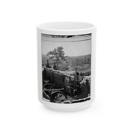 Atlanta, Georgia. Federal Troops In Confederate Fort (U.S. Civil War) White Coffee Mug