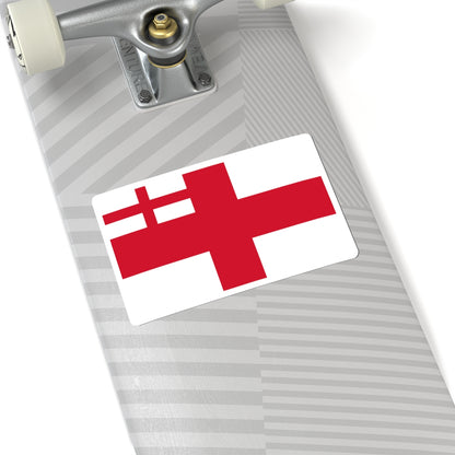 White Squadron Ensign 1702-1707 (England) STICKER Vinyl Kiss-Cut Decal