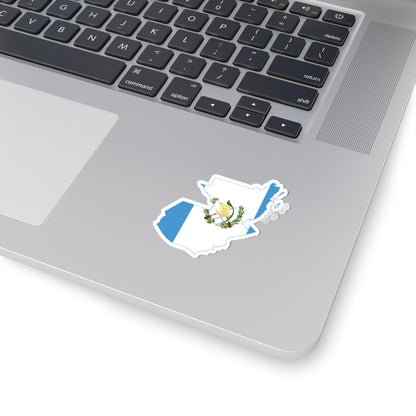 Flag-map of Guatemala Belize (Guatemala) STICKER Vinyl Kiss-Cut Decal