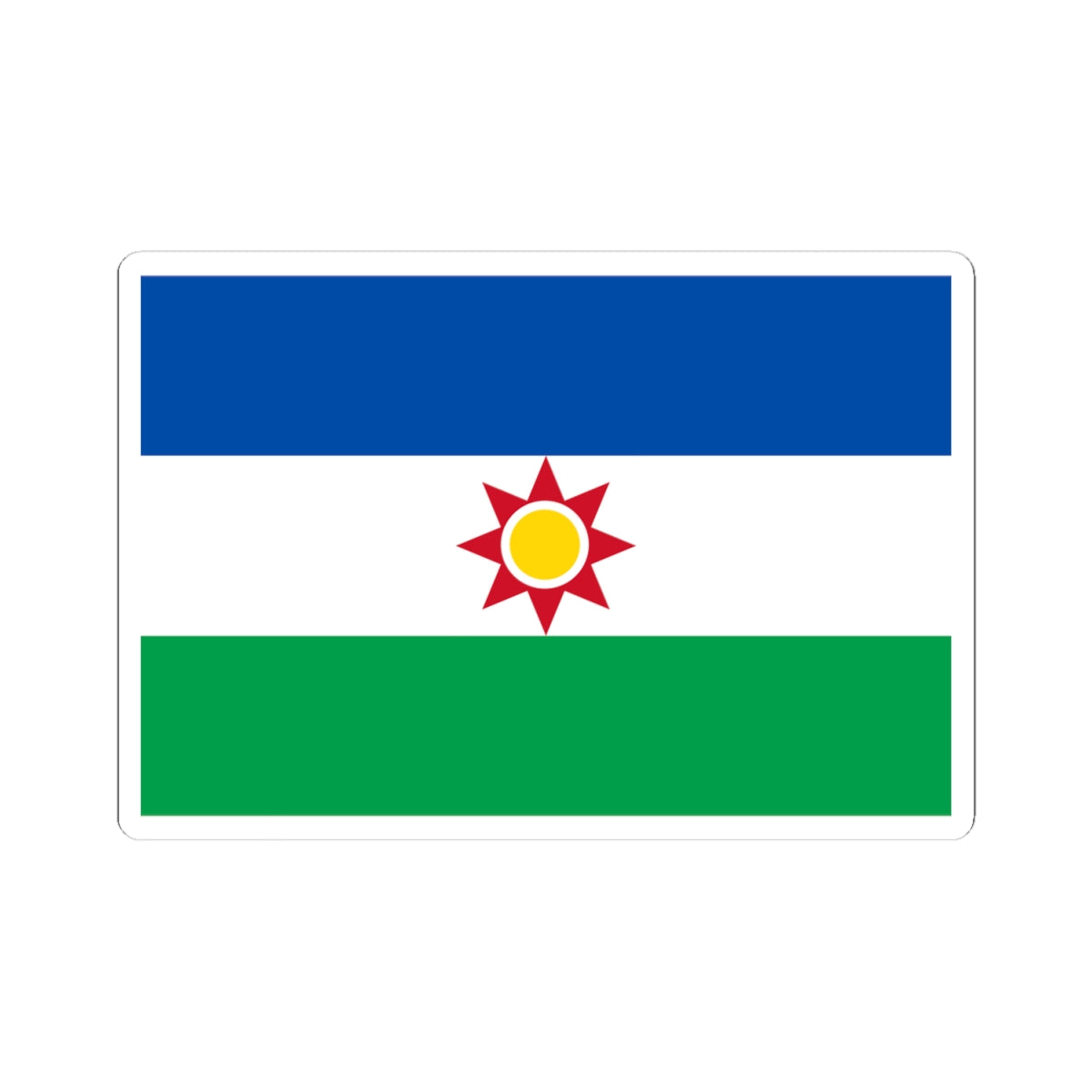 Flag of Iraq Proposed 3-2 (Iraq) STICKER Vinyl Kiss-Cut Decal