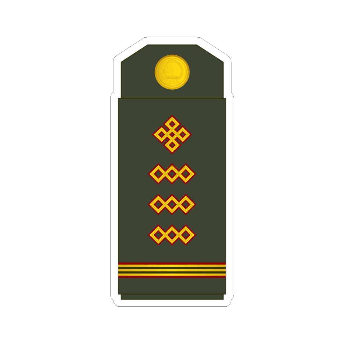 08 Mongolian Army TSG (Mongolia) (Military Rank) STICKER Vinyl Kiss-Cut Decal