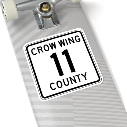 Crow Wing County 11 (Minnesota) (Road Sign) STICKER Vinyl Kiss-Cut Decal