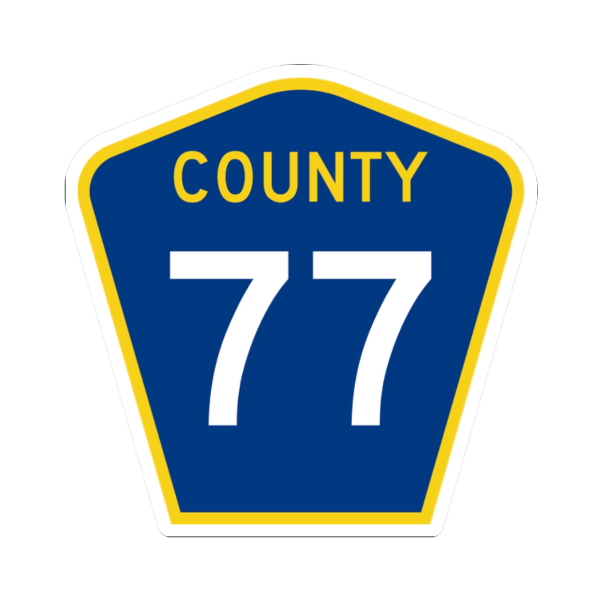 County 77 MN (Minnesota) (Road Sign) STICKER Vinyl Kiss-Cut Decal