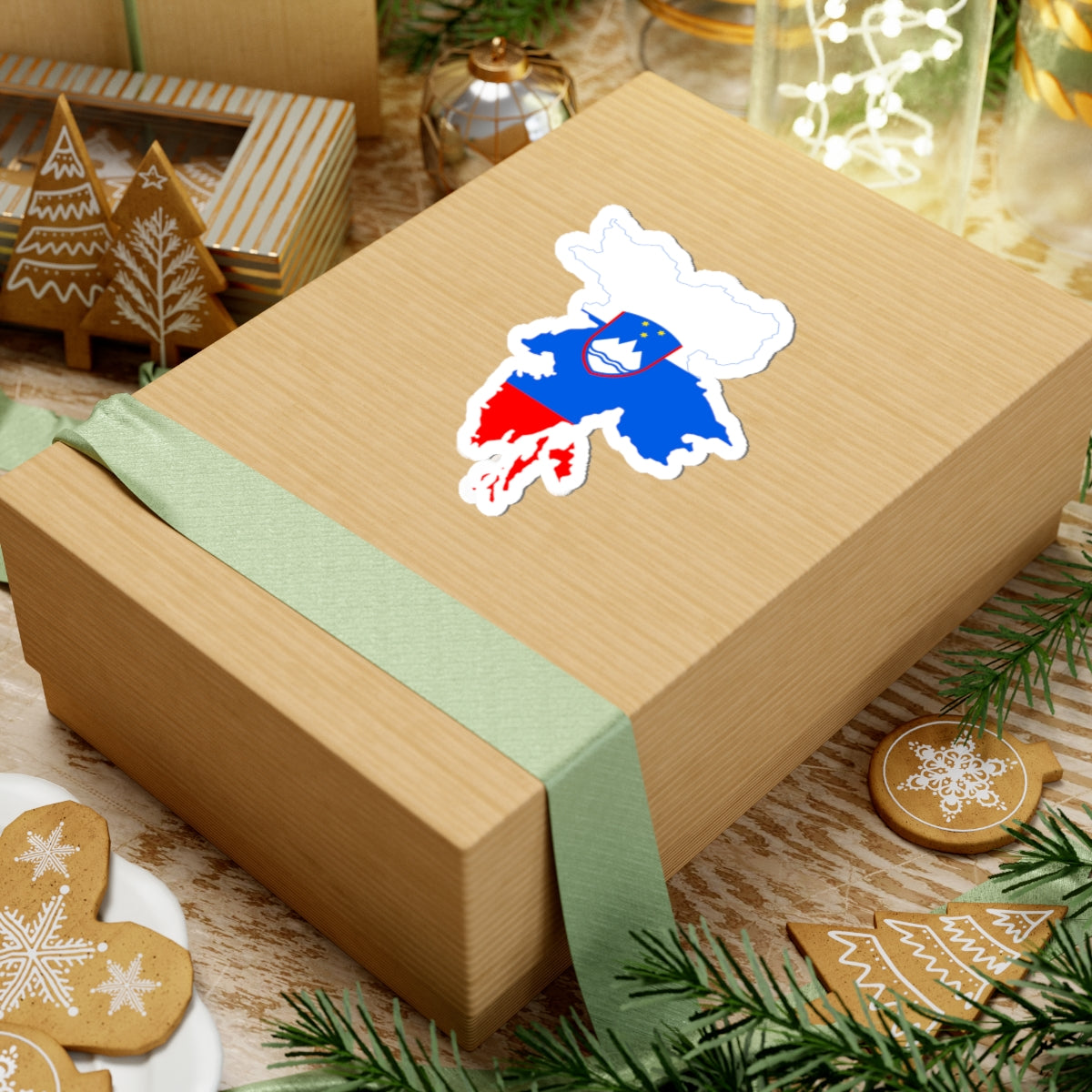 Flag-map of Greater Slovenia (Slovenia) STICKER Vinyl Kiss-Cut Decal