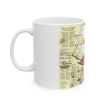 History Salvaged from the Sea (1977) (Map) White Coffee Mug-The Sticker Space