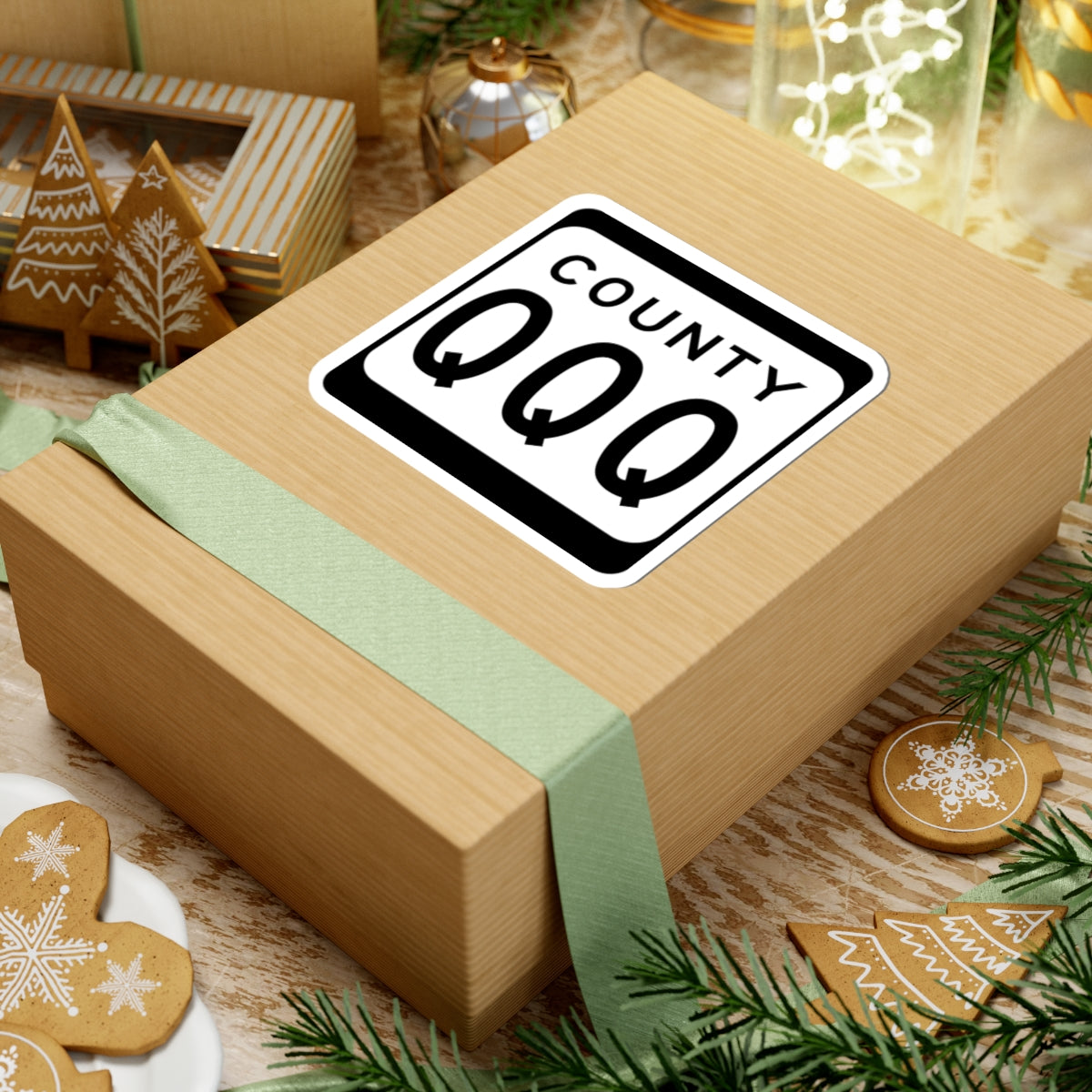 WIS County QQQ (Wisconsin) (Road Sign) STICKER Vinyl Kiss-Cut Decal