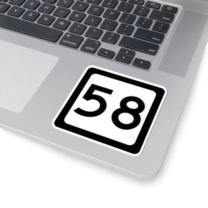 WV-58 (Virginia) (Road Sign) STICKER Vinyl Kiss-Cut Decal