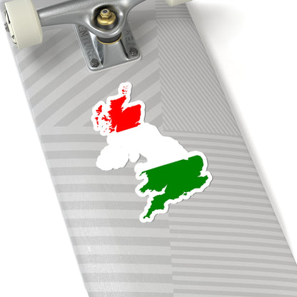 United Kingdom with British Republican flag (United Kingdom) STICKER Vinyl Kiss-Cut Decal