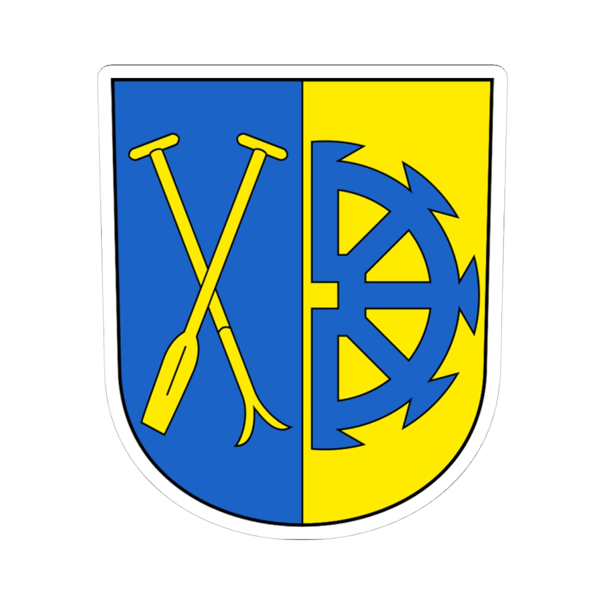 Rüdlingen-blazon (Switzerland) (Coat of Arms) STICKER Vinyl Kiss-Cut Decal