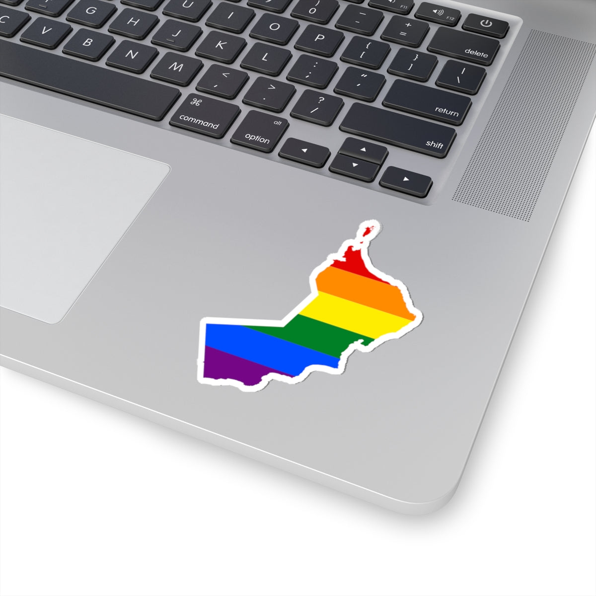 LGBT flag map of Oman (Oman) STICKER Vinyl Kiss-Cut Decal