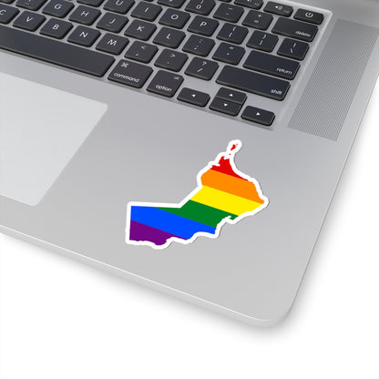 LGBT flag map of Oman (Oman) STICKER Vinyl Kiss-Cut Decal