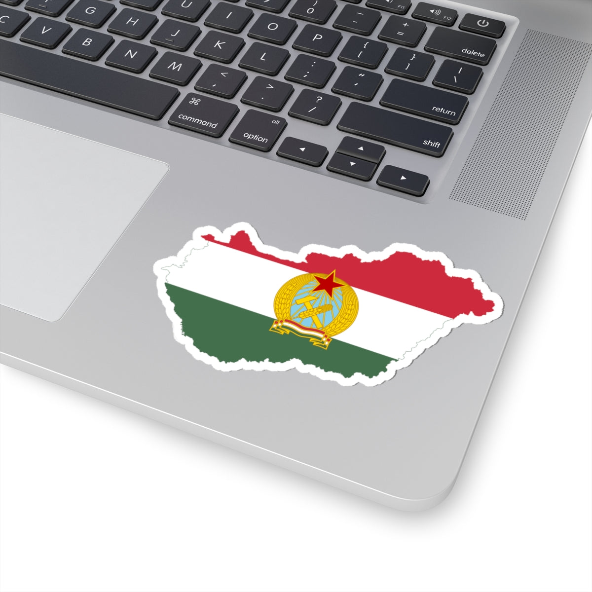 Flag-map of Hungary 1949-1956 (Hungary) STICKER Vinyl Kiss-Cut Decal