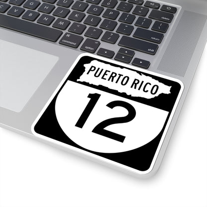 PR old 12 (Puerto Rico) (Road Sign) STICKER Vinyl Kiss-Cut Decal
