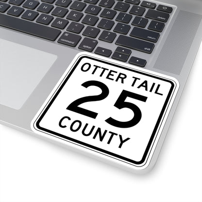 Otter Tail County Route 25 MN (Minnesota) (Road Sign) STICKER Vinyl Kiss-Cut Decal