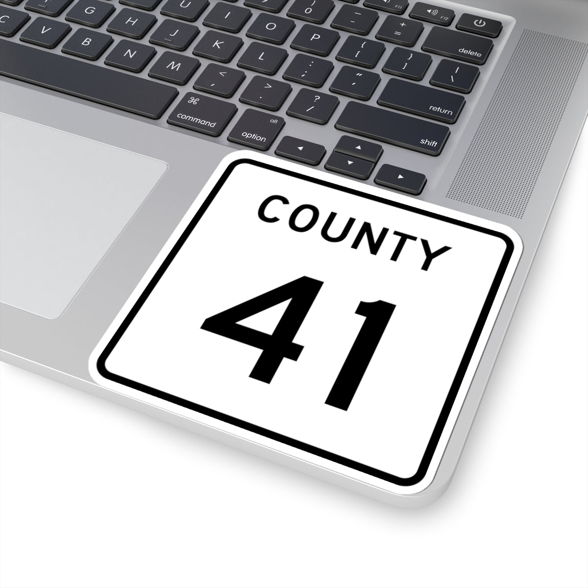 County 41 square (Minnesota) (Road Sign) STICKER Vinyl Kiss-Cut Decal
