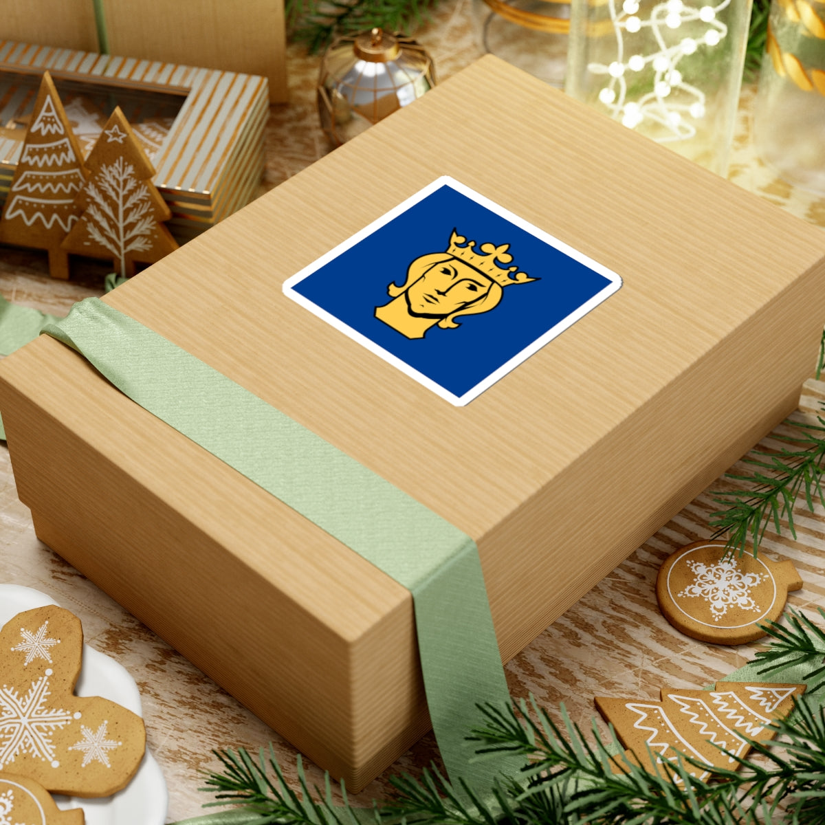 Flag of Stockholm (Sweden) STICKER Vinyl Kiss-Cut Decal