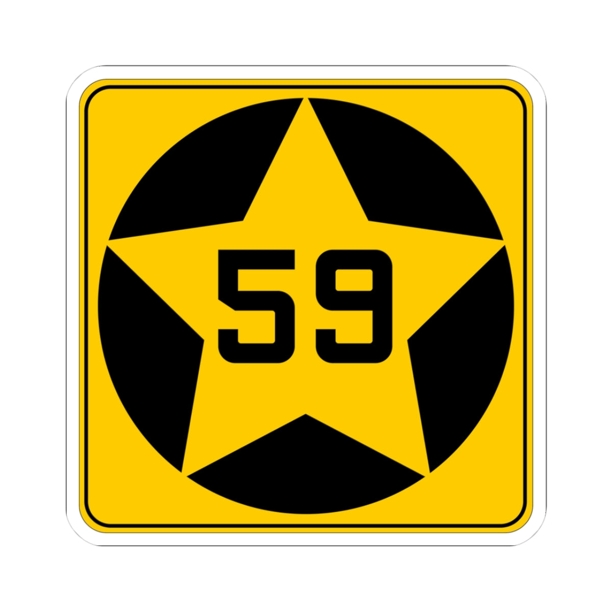 MN-59 1920 (Minnesota) (Road Sign) STICKER Vinyl Kiss-Cut Decal