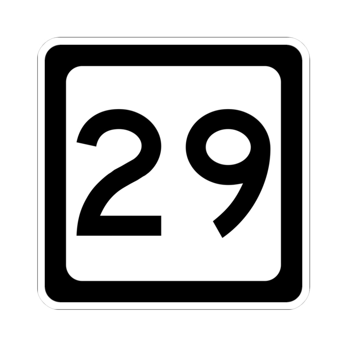 WV-29 (Virginia) (Road Sign) STICKER Vinyl Kiss-Cut Decal