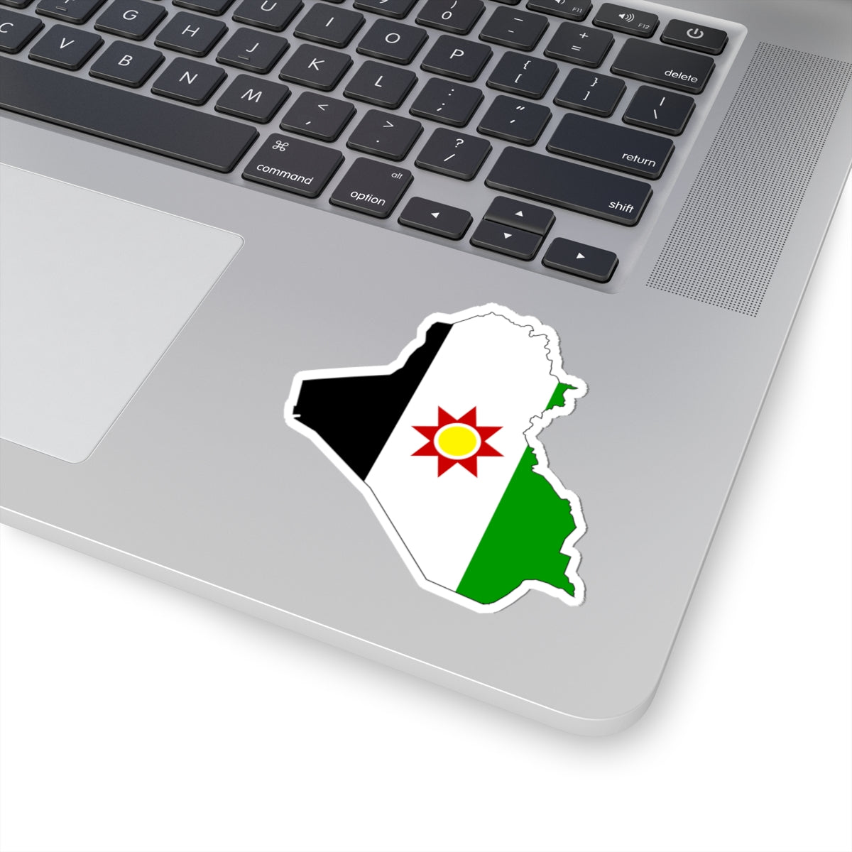 Flag-map of Iraq 1959-1963 (Iraq) STICKER Vinyl Kiss-Cut Decal
