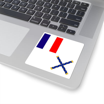 Flag of Marshal of France (France) STICKER Vinyl Kiss-Cut Decal