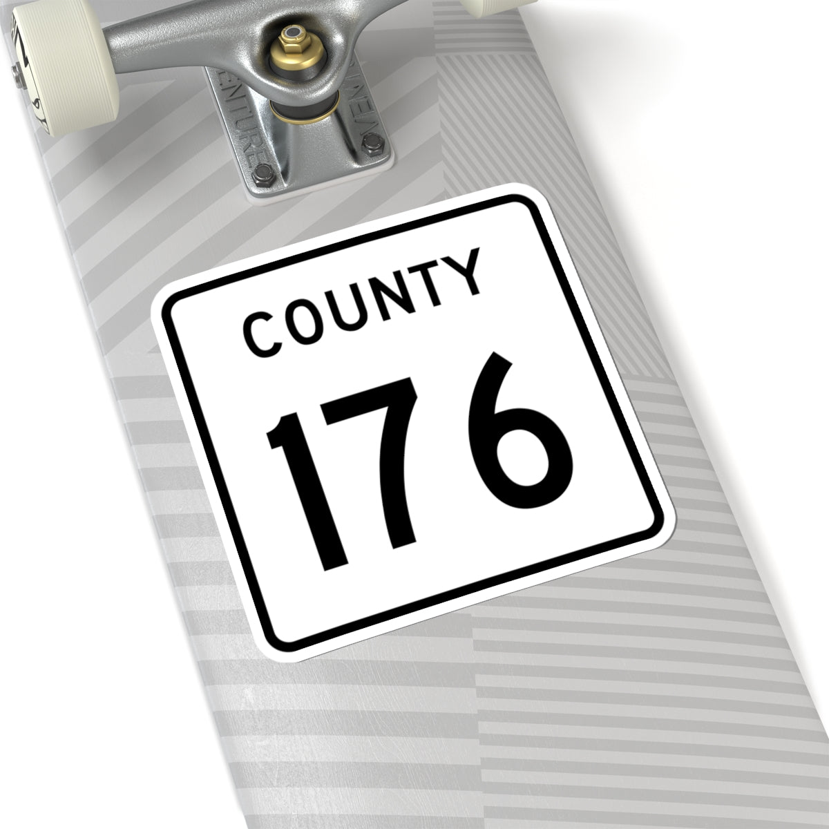 County 176 square (Minnesota) (Road Sign) STICKER Vinyl Kiss-Cut Decal