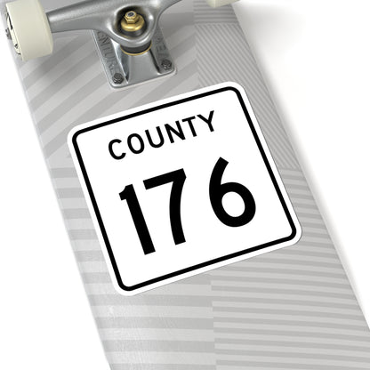 County 176 square (Minnesota) (Road Sign) STICKER Vinyl Kiss-Cut Decal