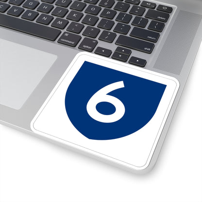 PR primary 6 (Puerto Rico) (Road Sign) STICKER Vinyl Kiss-Cut Decal
