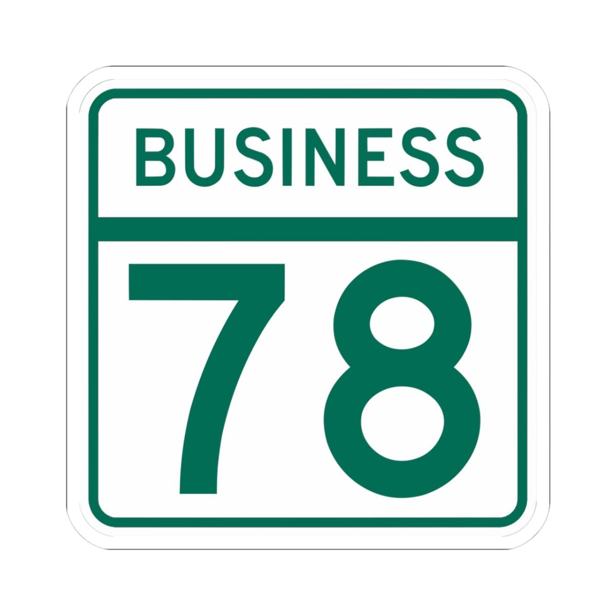 MD Route 78 Business (Maryland) (Road Sign) STICKER Vinyl Kiss-Cut Decal