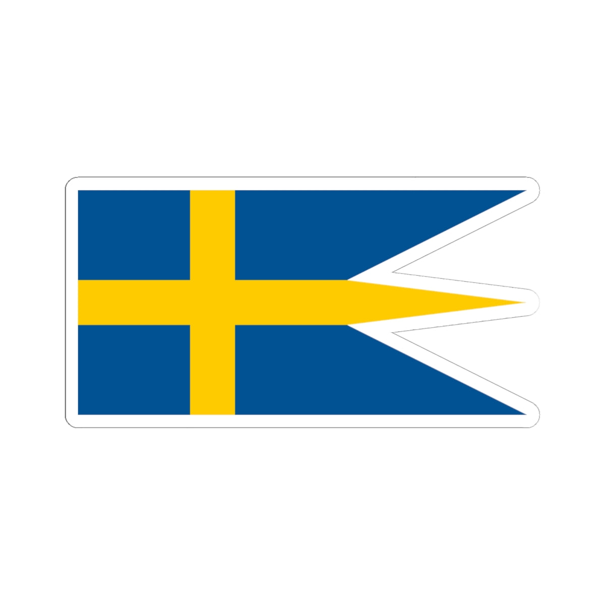 Naval Ensign of Sweden (Sweden) STICKER Vinyl Kiss-Cut Decal