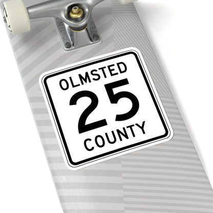Olmsted County Route 25 (Minnesota) (Road Sign) STICKER Vinyl Kiss-Cut Decal