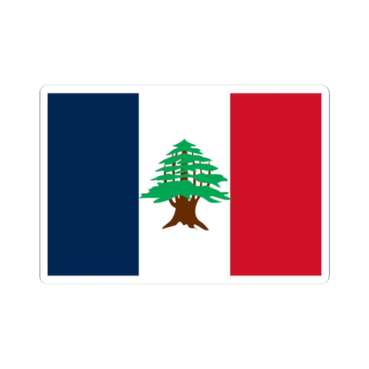 Flag of Lebanon 1920-1943 (Lebanon) STICKER Vinyl Kiss-Cut Decal