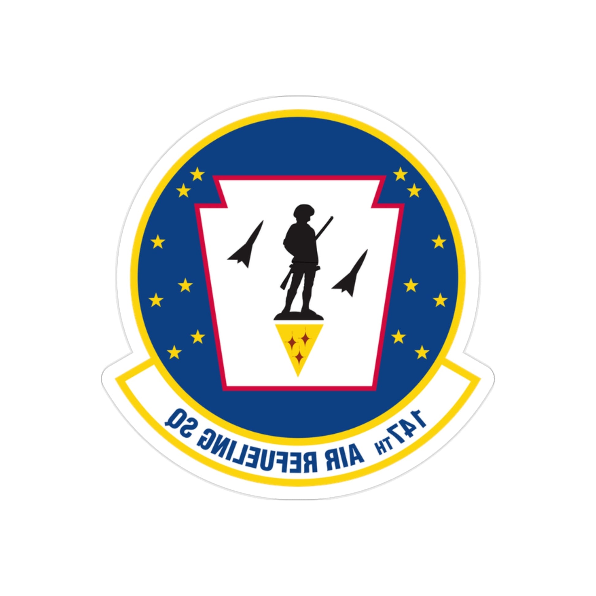 147 Air Refueling Squadron (U.S. Air Force) REVERSE PRINT Transparent STICKER-2 Inch-The Sticker Space