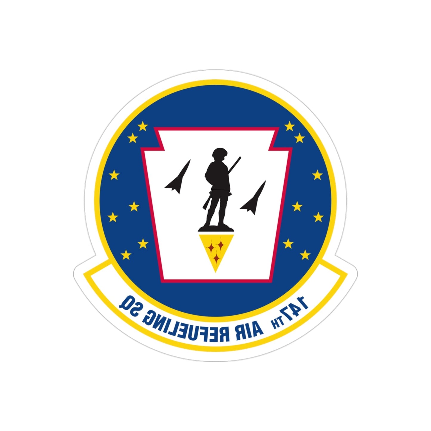 147 Air Refueling Squadron (U.S. Air Force) REVERSE PRINT Transparent STICKER-3 Inch-The Sticker Space